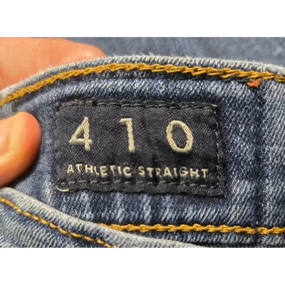 Lucky Brand 410 Athletic Straight Mens Blue Denim Jeans 34x32 Medium Wash